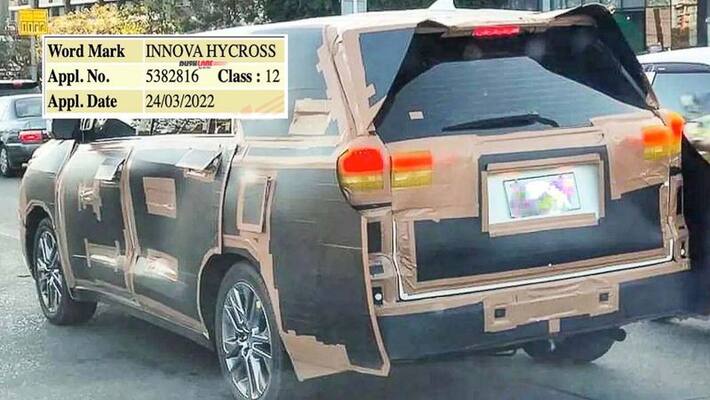 Toyota Innova Hycross trademark registered Toyota Innova Hycross trademark registered