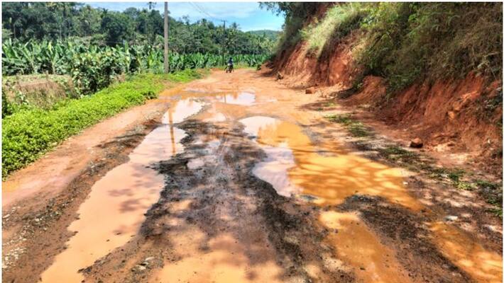 Road to school is in pathetic condition Road to school is in pathetic condition