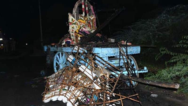 Thanjavur chariot festival accident...50 people survived by stagnant water