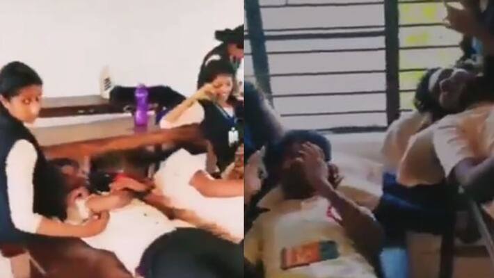 girl students in the lap of students... viral video girl students in the lap of students... viral video