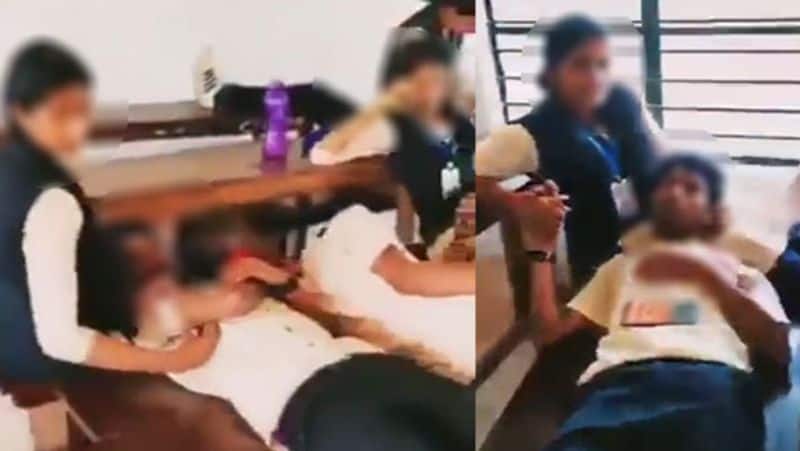 girl students in the lap of students... viral video