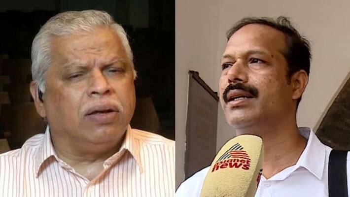 KSU Against the Meeting of PJ Vincent and MV Jayarajan KSU Against the Meeting of PJ Vincent and MV Jayarajan