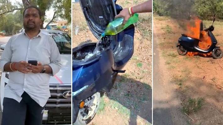 Ola S1 Pro owner sets scooter on fire in Tamil Nadu over range issue Ola S1 Pro owner sets scooter on fire in Tamil Nadu over range issue