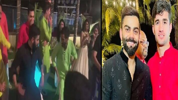 Virat Kohli viral dance on Glen Maxwell reception party in IPL 2022 dva Virat Kohli viral dance on Glen Maxwell reception party in IPL 2022 dva
