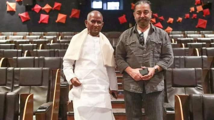 Kamalhaasan watched KGF 2 movie with Ilaiyaraaja Kamalhaasan watched KGF 2 movie with Ilaiyaraaja