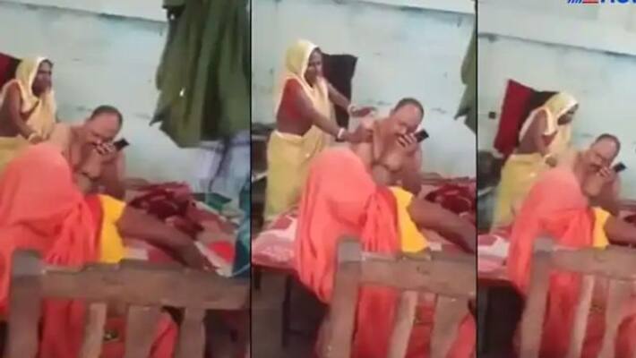 mother massage police officer to free her son in Bihar mother massage police officer to free her son in Bihar