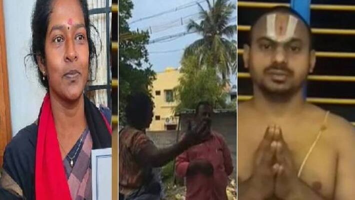 நைட்டியுடன் கோவிலுக்குள் வந்த பெண் திமுக கவுன்சிலர்.. அர்ச்சகரை திட்டிய  கவுன்சிலர் - வைரல் வீடியோ