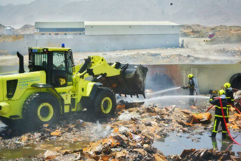 fire broke out in a warehouse in Oman