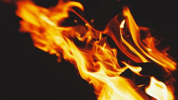 bus with pilgrims on board catches fire in Jammu kashmir bus with pilgrims on board catches fire in Jammu kashmir