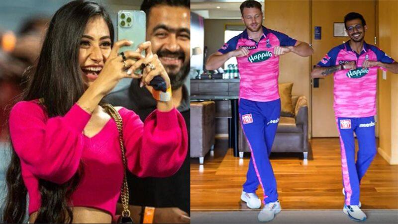 IPL2022 :RR VS PBKS :Jos Buttler and Yuzvendra Chahal dance to Dhanashree Vermas Balle Ni Balle in viral video