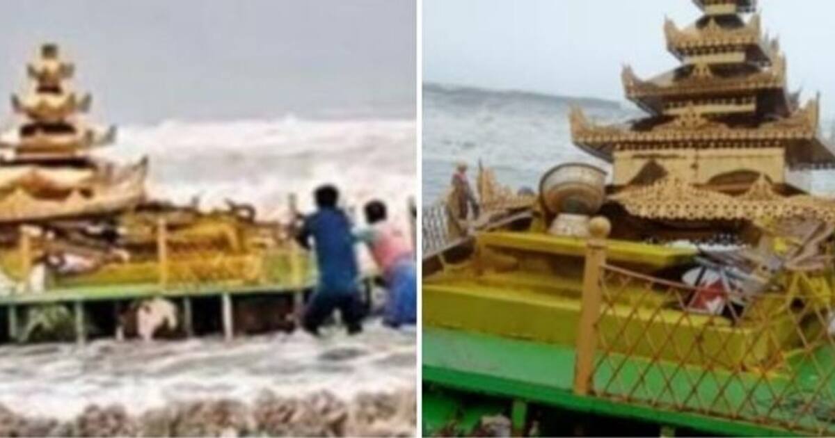 கடலில் மிதந்து வந்த தேரால் பரபரப்பு..! அதிர்ச்சியில் கடலோர கிராம மக்கள்...ஆராய்ச்சியில் அதிகாரிகள்