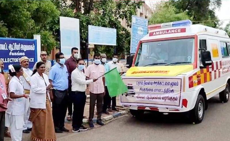 Actor sivakarthikeyan donates 21 lakh worth ambulance for public service