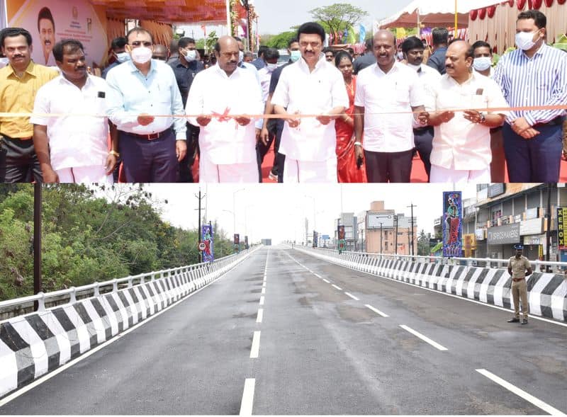 Chief minister MK Stalin inaugurated the longest flyover in chennai