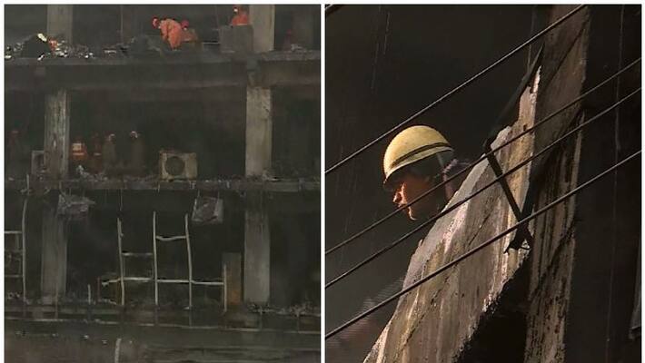 At least 27 people were killed and 10 were injured in a fire at a four-storey commercial building in Mundka At least 27 people were killed and 10 were injured in a fire at a four-storey commercial building in Mundka