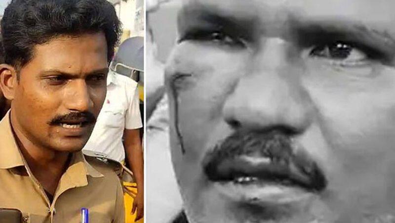 government bus conductor was brutally-attacked by police constable in chennai