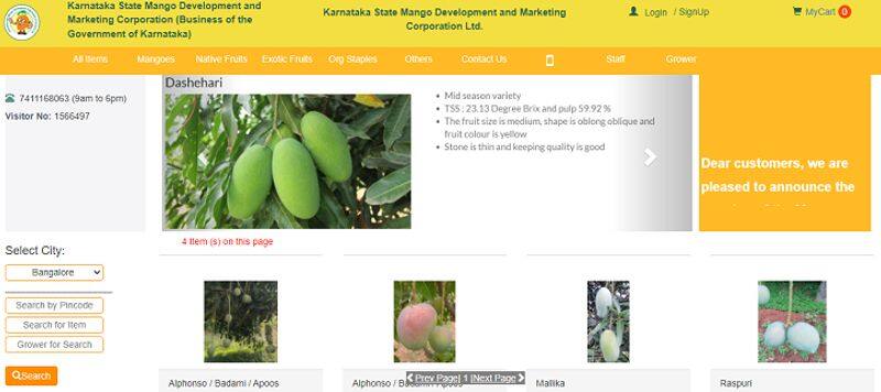 Mangoes at your doorstep Karnataka State Mango Development and Marketing Corporation Limited started portal 