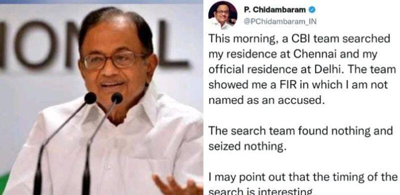 Former Union Minister P  Chidambaram has said that nothing was seized from his house during the CBI raid