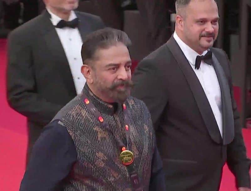 Actor Kamal haasan mass entry in cannes film festival 2022