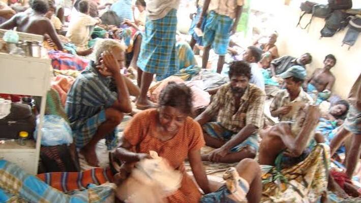 A female refugee who came to Tamil Nadu from Sri Lanka Sudden death while unconscious on the beach A female refugee who came to Tamil Nadu from Sri Lanka Sudden death while unconscious on the beach