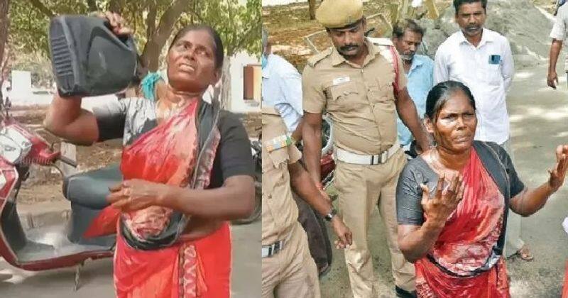 woman attempts self immolation infront of ramanathapuram collector office