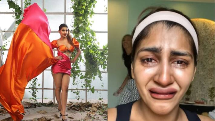 Yashika Aannand crying video goes viral Yashika Aannand crying video goes viral