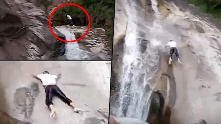 Stunt goes horribly wrong, man falls on a bed of rocks;  watch spine chilling video - gps