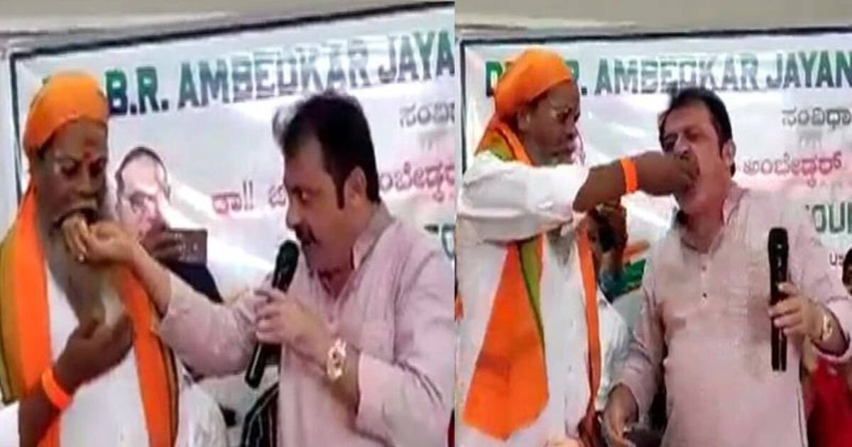 ஒற்றுமை இப்படித் தான் இருக்கனும்... கர்நாடகா எம்.எல்.ஏ. செய்த காரியம்... வைரலாகும் வேற லெவல் வீடியோ..!