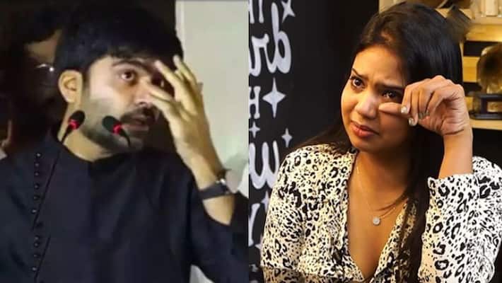 serial actress sreenidhi protest infront of actor simbu home serial actress sreenidhi protest infront of actor simbu home