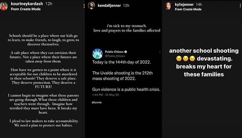 Priyanka Chopra Kylie Jenner Kendall Jenner Kourtney Kardashian pay tribute to Texas school shooting victims drb