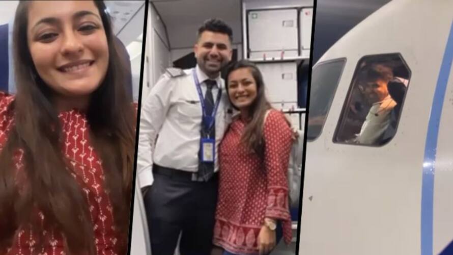 Watch Pilot Welcomes Wife On Board With A Surprise In Flight Announcement