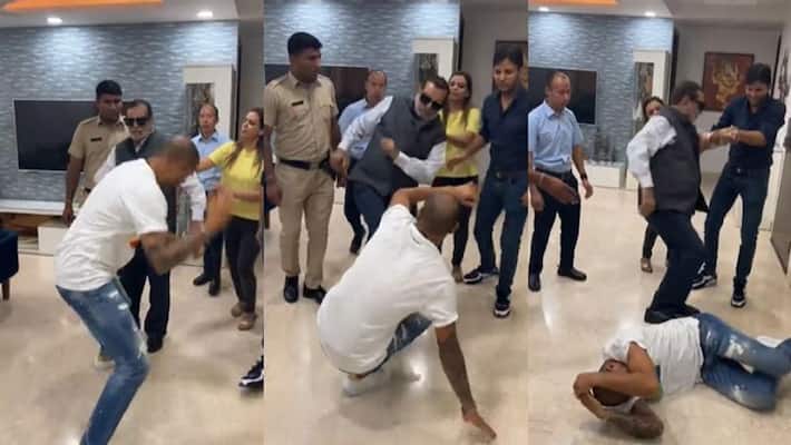 shikhar dhawan gets knocked out by father after pbks fail to qualify for playoffs of ipl 2022 shikhar dhawan gets knocked out by father after pbks fail to qualify for playoffs of ipl 2022