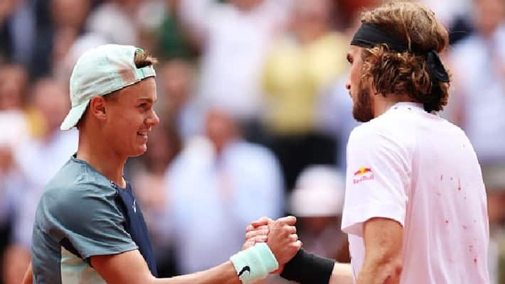 tennis French Open 2022 Holger Rune stuns Stefanos Tsitsipas to create history in Paris fans applaud teenager snt