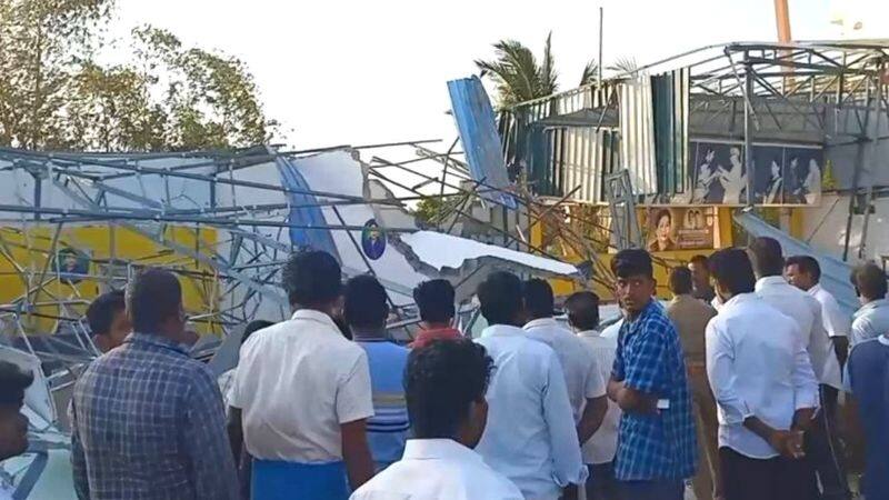 AIADMK executives demolished jayalalitha admk party office in Thiruvannamalai with the JCB has caused a stir