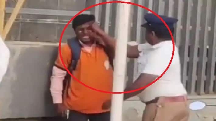 Kovai Policeman Satish who attacked a swiggy delivery boy controversy posted a controversial comment on social media Kovai Policeman Satish who attacked a swiggy delivery boy controversy posted a controversial comment on social media