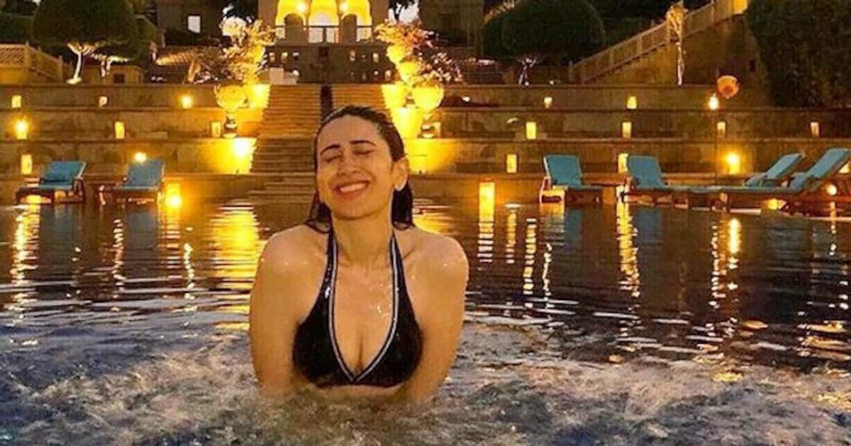 Karishma Kapoor Ka Choda Chodi Sexy Image - Pictures: Karisma Kapoor (47) flaunts her beach body in black bikini