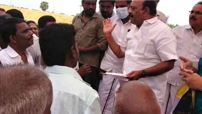 minister anbarasan tried to slap the public who came to lodge a complaint has caused dissatisfaction among the public viral video minister anbarasan tried to slap the public who came to lodge a complaint has caused dissatisfaction among the public viral video