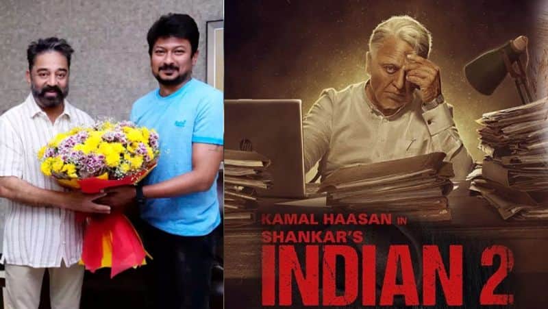 Udhayanidhi stalin planning to help kamalhaasan's Indian 2 makers to resume shoot