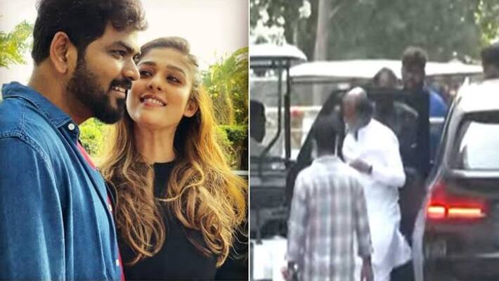 Superstar rajinikanth attend actress Nayanthara's Grand wedding Superstar rajinikanth attend actress Nayanthara's Grand wedding