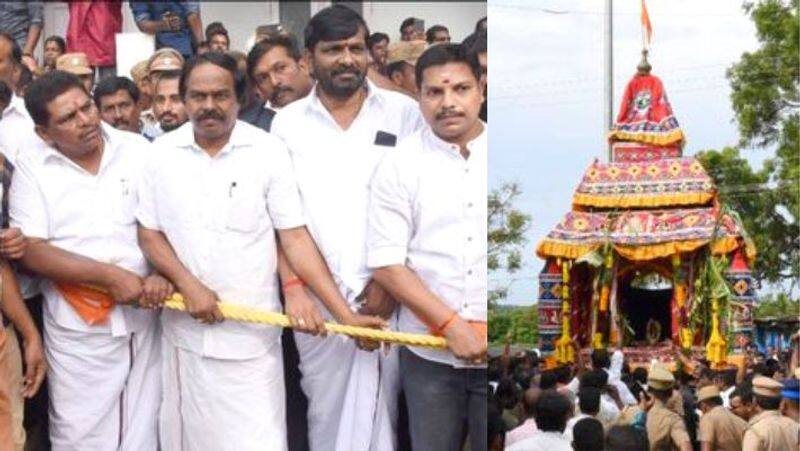 DMK minister Mano Thangaraj the rope of the chariot should not be caught on any basis Hindus and Bjp protest at Kanyakumari