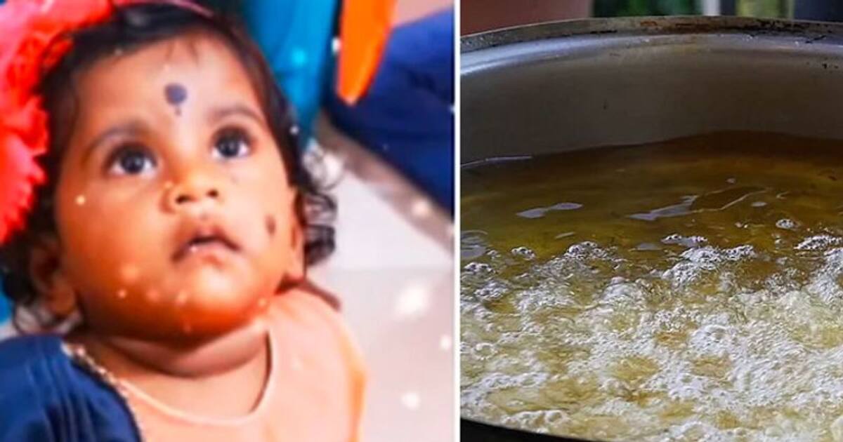 கொதிக்கும் எண்ணெய் சட்டியில் தவறி விழுந்த குழந்தை.. வலி தாங்க முடியாமல் துடிதுடித்து உயிரிழந்த பரிதாபம்.!