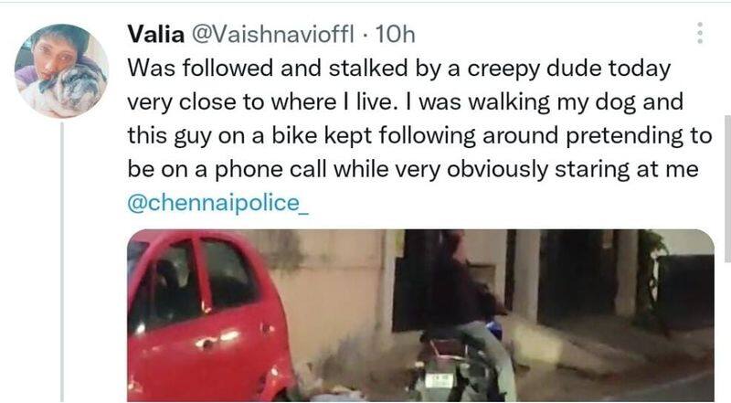 The popular RJ has lodged a complaint with the Chennai police through a social networking site that the mysterious person is chasing him