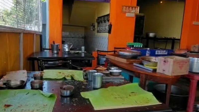 DMK person smashes hotel in kanchipuram