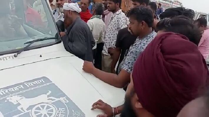 Jodhpur news viral video of truck driver beating transport department guards after argument over challan sca Jodhpur news viral video of truck driver beating transport department guards after argument over challan sca