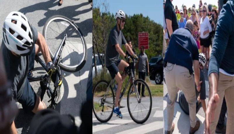 US President Joe Biden fall off his bike, How did it happen?