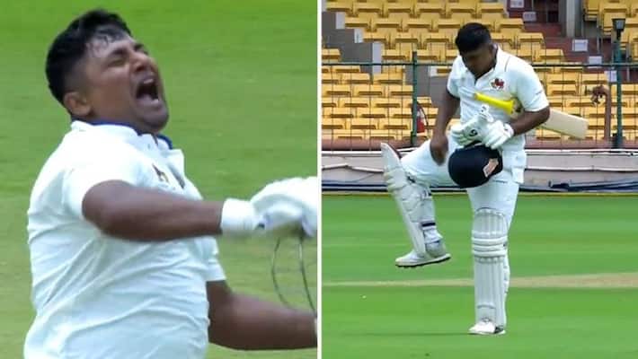 Ranji Trophy Final: Centurion Sarfaraz Khan's tribute to Sidhu Moose Wala leaves fans emotional snt Ranji Trophy Final: Centurion Sarfaraz Khan's tribute to Sidhu Moose Wala leaves fans emotional snt
