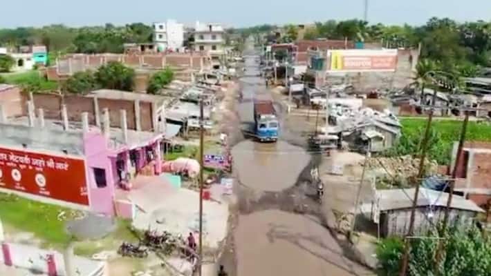 Viral video shows Bihar National Highway 227 with multiple huge potholes irks netizens gcw Viral video shows Bihar National Highway 227 with multiple huge potholes irks netizens gcw