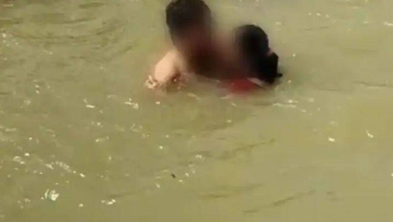 Kissing and having Indecent while bathing in the river .. mob attack newlywed couple .. Police FIR.