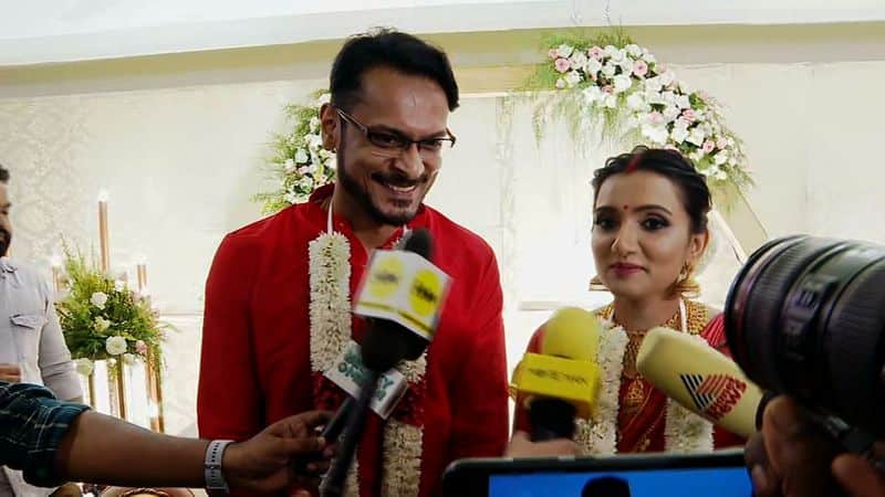 singer manjari wedding at trivandrum suresh gopi attended the function photos