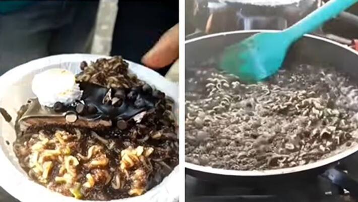 Viral video of pastry Maggi on social media, netizens trolled the maker dva Viral video of pastry Maggi on social media, netizens trolled the maker dva