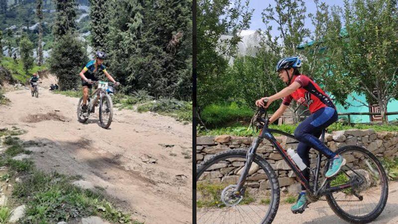 MTB Himachal mountain biking race 43 riders cover 3 5 km in final stage with narrow roads and views of apple orchids ckm